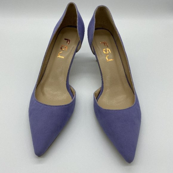 FSJ Women Basic Slip on D'Orsay Pumps Heels Pointe - Picture 3 of 11